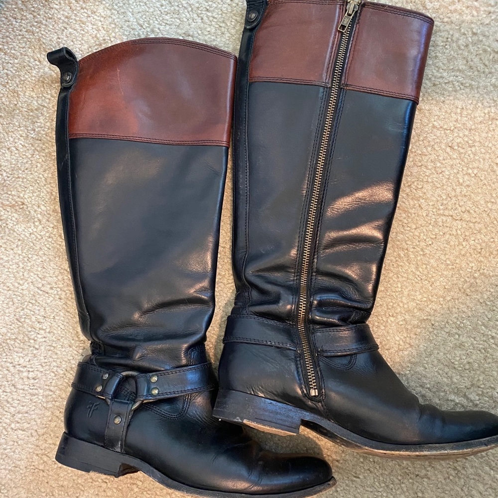 Frye Tall Riding Boots - Genuine Leather